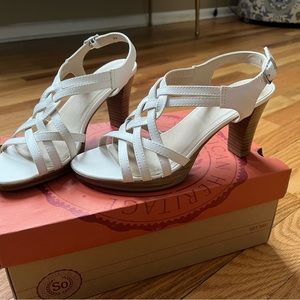 NWT SO White Sandals size 6